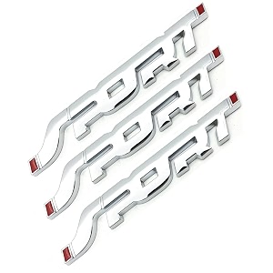3d sport emblem for all cars amp bikes universal vehicle truck rv suv decor decal 3d raised letters bumper sticker 3m strong adhesive badge silver pack of 3