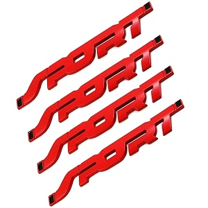 3d sport emblem for all cars amp bikes universal vehicle truck rv suv decor decal 3d raised letters bumper sticker 3m strong adhesive badge red pack of 4