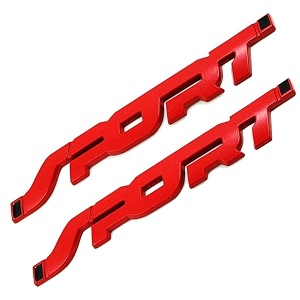 3d sport emblem for all cars amp bikes universal vehicle truck rv suv decor decal 3d raised letters bumper sticker 3m strong adhesive badge red pack of 2