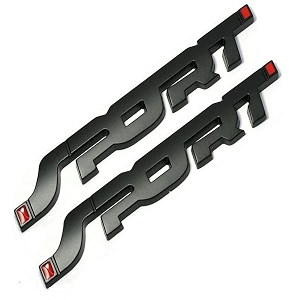 3d sport emblem for all cars amp bikes universal vehicle truck rv suv decor decal 3d raised letters bumper sticker 3m strong adhesive badge black pack of 2