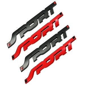 3d sport emblem for all cars amp bikes universal vehicle truck rv suv decor decal 3d raised letters bumper sticker 3m strong adhesive badge black amp red pack of 4
