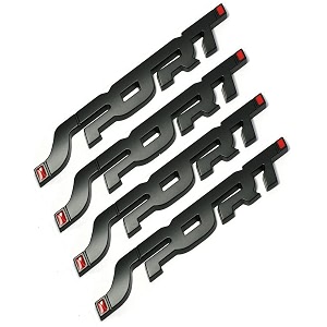 3d sport emblem for all cars amp bikes universal vehicle truck rv suv decor decal 3d raised letters bumper sticker 3m strong adhesive badge black pack of 4