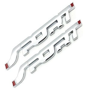 3d sport emblem for all cars amp bikes universal vehicle truck rv suv decor decal 3d raised letters bumper sticker 3m strong adhesive badge silver pack of 2