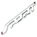 3d sport Emblem for All Cars &amp; bikes Universal Vehicle, Truck, RV, SUV, Decor, Decal 3D Raised Letters Bumper Sticker, 3M Strong Adhesive Badge (SILVER, PACK OF 1)