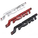 3d sport Emblem for All Cars &amp; bikes Universal Vehicle, Truck, RV, SUV, Decor, Decal 3D Raised Letters Bumper Sticker, 3M Strong Adhesive Badge (SILVER &amp; BLACK &amp; RED, PACK OF 3)