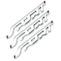 3d sport Emblem for All Cars &amp; bikes Universal Vehicle, Truck, RV, SUV, Decor, Decal 3D Raised Letters Bumper Sticker, 3M Strong Adhesive Badge (SILVER, PACK OF 3)