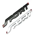 3d sport Emblem for All Cars &amp; bikes Universal Vehicle, Truck, RV, SUV, Decor, Decal 3D Raised Letters Bumper Sticker, 3M Strong Adhesive Badge (SILVER &amp; BLACK, PACK OF 2)