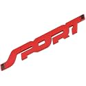 3d sport Emblem for All Cars &amp; bikes Universal Vehicle, Truck, RV, SUV, Decor, Decal 3D Raised Letters Bumper Sticker, 3M Strong Adhesive Badge (RED, PACK OF 1)