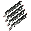3d sport Emblem for All Cars &amp; bikes Universal Vehicle, Truck, RV, SUV, Decor, Decal 3D Raised Letters Bumper Sticker, 3M Strong Adhesive Badge (BLACK, PACK OF 4)