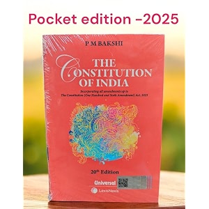 pm bakshi the constitution of india 2025  new 20th edition  incorporating all amendment up to the constitution one hundred and sixth amendment act 2023 edition