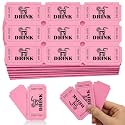 PM Company 1000 Raffle Tickets Single Drink Tickets (Pink)