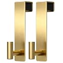 PMMASTO 7.5 Inch Over The Door Hooks, Gold- 2 Pack, T Shape