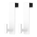 PMMASTO 7.5 Inch Over The Door Hooks, White- 2 Pack, T Shape