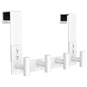 PMMASTO Door Hanger for 1-3/4 Inch Doors, White- 4 Hooks, T Shape