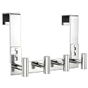 PMMASTO Door Hanger for 1-3/4 Inch Doors, Polished Silver- 4 Hooks, T Shape