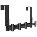 PMMASTO Door Hanger for 1-3/4 Inch Doors, Black- 5 Hooks, T Shape