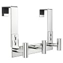 PMMASTO Over Door Hanger, 3 T-Hooks, Fits 1-3/4-Inch Doors, Polished Silver