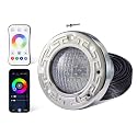 PN04DC Inground Pool/Spa Lighting System RGBW Color Change 6 Inch 50W LED, Remote/APP Control, 120V AC, 100 Feet Cord, UL Listed Transformer Included