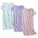 PNAEONG 3 Pack Women39s Cotton Nightgown Short