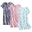 PNAEONG 3 Pack Women39s Cotton Nightgown Short