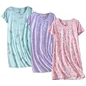 PNAEONG 3 Pack Women39s Cotton Nightgown Short