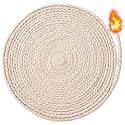Pndeyo 164 Ft 1/8''(4mm) Oil Lamp Wicks, Cotton, Beige