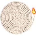 Pndeyo 32.8 Ft 1/8''(4mm) Oil Lamp Wicks, Cotton, Beige