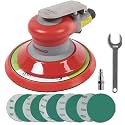 Pneumatic random orbital sander 6-inch light weight palm sander 3/16" (5 mm) diameter orbit 12000 RPM