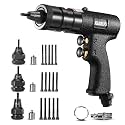 Pneumatic Rivet Nut Gun 10-32,8-32,6-32 with Replacement Mandrels, RPM 3000 Industrial Grade Pull Rivnut Gun MODEI:LM09 Button Switch