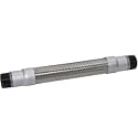 PneumaticPlus Flexible Metal Hose (High Temperature) for Air Compressors or Vacuum Pumps, 304 Stainless Steel, Carbon Steel Male NPT Fittings with Corrosion Resistant Coating (18" Length, 3/4" NPT)