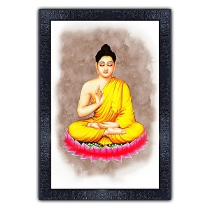 pnf poster and frames buddha framed poster  for living pooja room  home decoration item  best gifting option p-161