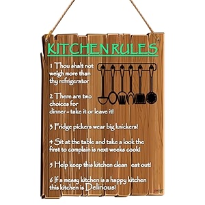 PNF Poster And Frames KITCHEN RULES Quote