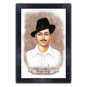 pnf poster n frames bhagat singh wooden photo frameacrylic sheet for wallspiritual decordaily motivationbest gifting option135x19inchmulticolourp-160