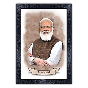 pnf poster n frames narendra modi photo framestudy living room wallacrylic sheetgiftmotivationalhome decorbest gifting optionp-15210  14inchmulticolour