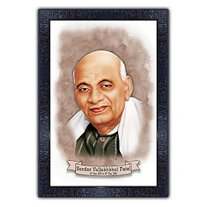 pnf poster n frames sardar vallabbhai patel photo framestudy living room wallacrylic sheetmotivationalhome decorbest gifting optionp-14110  14inchmulticolour