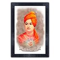 pnf Swami Vivekananda painting art Wood Frames with Acrylic Sheet (Glass) p-172-(10 * 14inch,Multicolour,Synthetic)