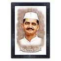 pnf UV Textured Framed Poster of Indian Freedom Fighter Lal Bahadur Shastri with Wooden Synthetic Frame p-145 (13.5x19inch,Framed Print,Multicolour)