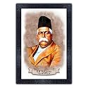 pnf UV Textured Framed Poster of K. B. Hedgewar with Wooden Synthetic Frame p-155 (13.5x19inch,Framed Print,Multicolour)