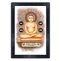 pnf UV Textured Framed Poster of Mahavir Swami with Wooden Synthetic Frame p-301 (13.5x19inch,Framed Print,Multicolour)
