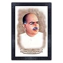 pnf UV Textured Framed Poster of Syama Prasad Mukherjee with Wooden Synthetic Frame p-154 (13.5x19inch,Framed Print,Multicolour)