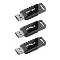 PNY 32GB Attaché X USB 3.2 Gen 1 Flash Drive 3-Pack