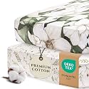Pobi Baby Crib Sheets for Girls, Soft Cotton Blend, 2-Pack (Zephyr)