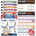 POCAZONE Vibration Plate Workout Poster with 30-Day Plan, Easy Exercises