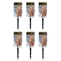 Poceacles 6 Pieces Solar Lights Outdoor Waterproof Cemetery Solar Outdoor Candle Grave Solar Decoration Solar Votive Candles Blessed Candles for Loss of Loves One, Dachshund American Flag
