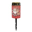 Poceacles Cemetery Candle Grave Lights Outdoor Waterproof Decoration Pathway Lights Garden Solar Candle for Christmas Holiday Decor, Cute Santa Claus Reindeer Red