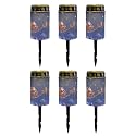 Poceacles Christmas Lights Solar Grave Candle Solar Cemetery Candles LED Automatic Outdoor Flameless Cemetery Lights for Christmas, Santa Claus Reindeer Sky Print, 6 Piece Set