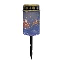 Poceacles Christmas Lights Solar Grave Candle Solar Cemetery Candles LED Automatic Outdoor Flameless Cemetery Lights for Christmas, Santa Claus Reindeer Sky Print