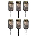 Poceacles Cross Outdoor Solar Lights Set of 6 Waterproof Outdoor Lights Solar Powered Solar Lantern Light Blessed Candles Cemetery Lights Outdoor Stake for Eternal Decorative, Deer Cross Galaxy