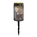 Poceacles Cross Outdoor Solar Lights Waterproof Outdoor Lights Solar Powered Solar Lantern Light Blessed Candles Cemetery Lights Outdoor Stake for Eternal Decorative, Deer Cross Galaxy