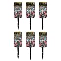 Poceacles Cross Solar Candle Pack of 6 Cemetery Solar Lights for Grave LED Garden Lights Solar Powered Solar Pathway Lights Outdoor Waterproof with Dusk to Dawn Sensor, Dove of Peace Cross Floral